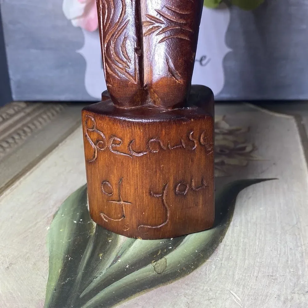 Vintage hand carved